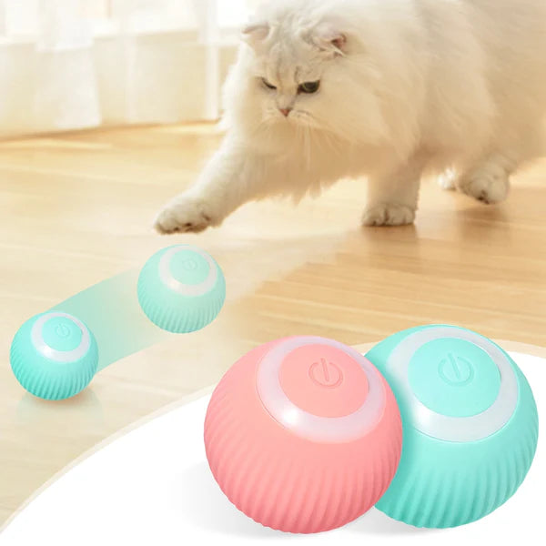 Bola interativa com rotação automática para gatos