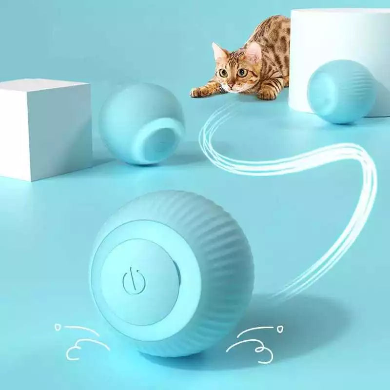 Bola interativa com rotação automática para gatos