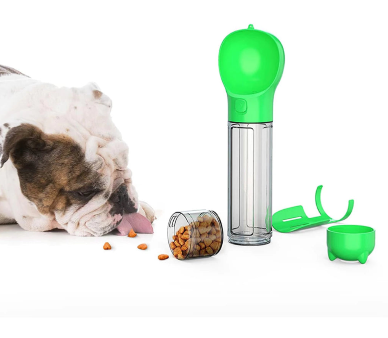 Garrafa de água portátil para cães e gatos 4 em 1 - 500ml