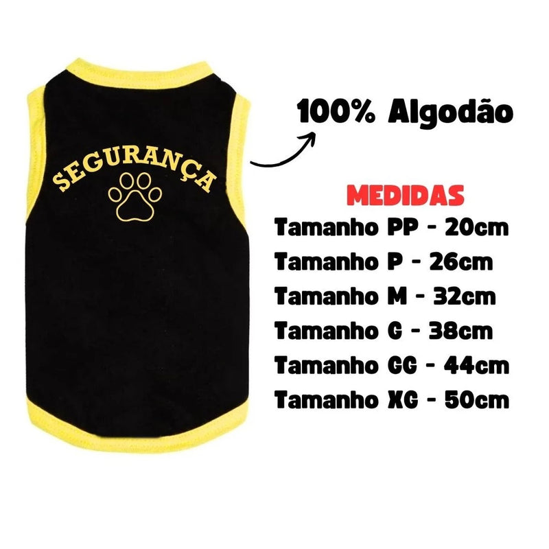 Roupa de segurança para cão - Diversos tamanhos